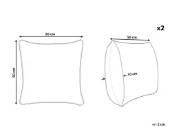 Dekokissen Tiermotiv Mehrfarbig Bestickt 50 X 50 Cm 2Er Set Raiganj