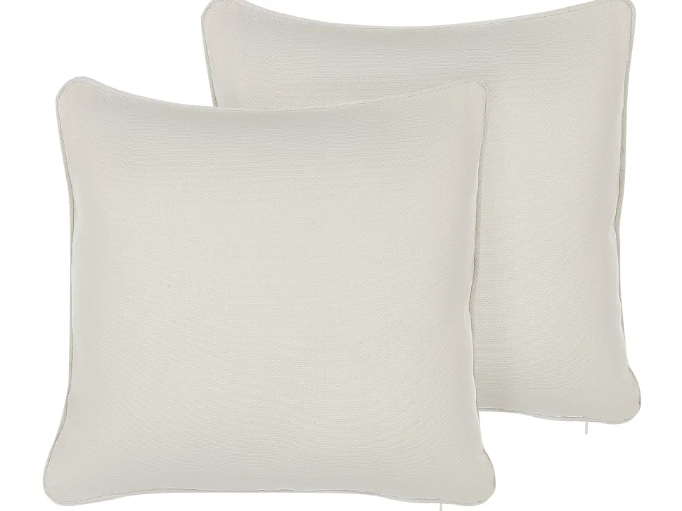 Dekokissen Weis 45 X 45 Cm 2Er Set Heliotrope