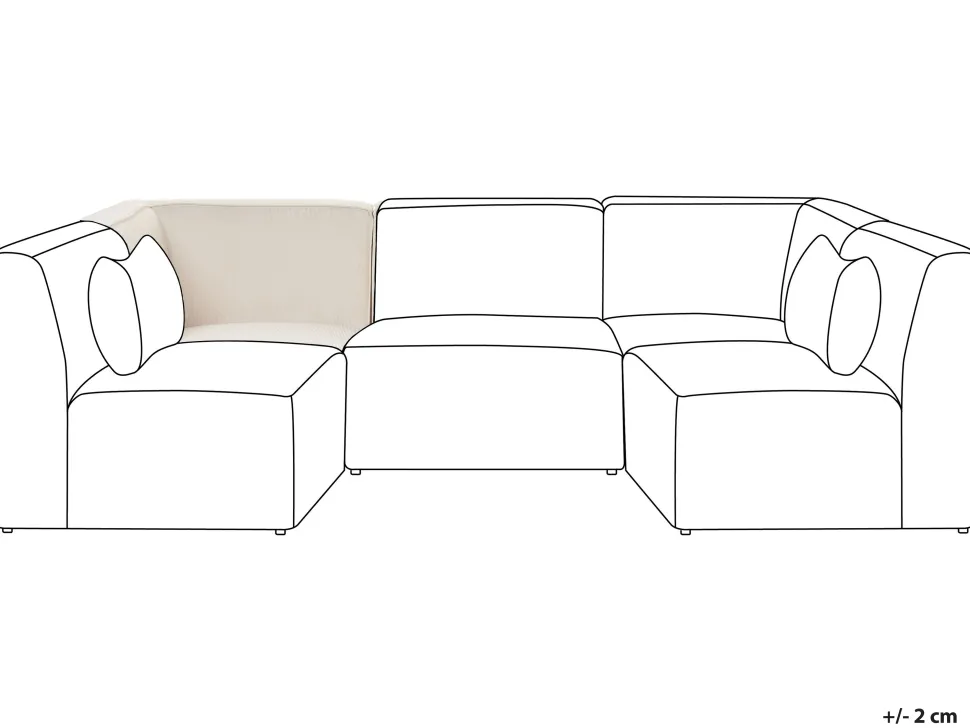 Ecksessel Cord Hellbeige Lemvig