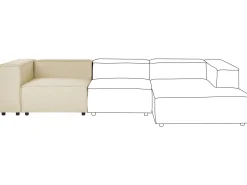 Ecksessel Leinen Beige Aprica