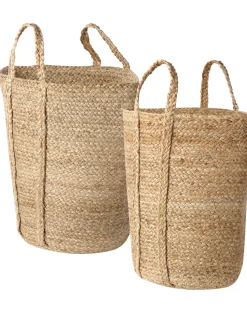 2Er Set Jute Korbe Natur Ornach