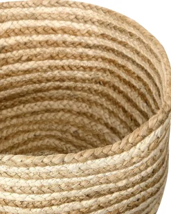 3Er Set Korbe Aus Jute Natur Und Beige Kahu