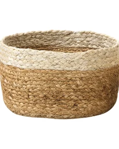3Er Set Korbe Aus Jute Natur Und Beige Tajori