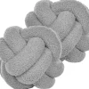 2Er-Set Boucle Knoten Kissen Grau 19 X 19 Cm Malni