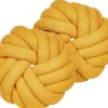 2Er-Set Boucle Knoten Kissen Gelb 31 X 31 Cm Akola