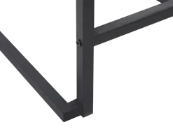 Essgruppe Dunkler Holzfarbton / Schwarz Stahl 4-Sitzer 110 X 70 Cm Burton