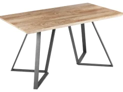 Essgruppe Heller Holzfarbton / Schwarz 2-Sitzer 140 X 80 Cm Upton