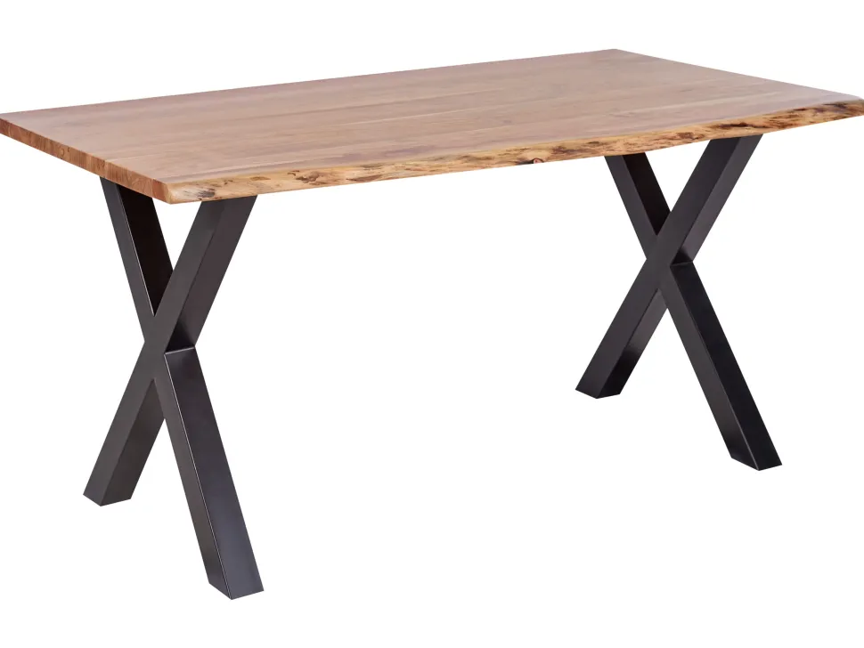 Esstisch Akazienholz Hellbraun / Schwarz 180 X 95 Cm Brooke