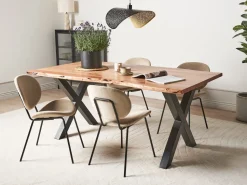 Esstisch Akazienholz Hellbraun / Schwarz 180 X 95 Cm Brooke
