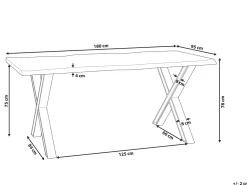 Esstisch Akazienholz Hellbraun / Schwarz 180 X 95 Cm Brooke