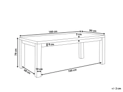 Esstisch Akazienholz Hellbraun 180 X 90 Cm Tesa
