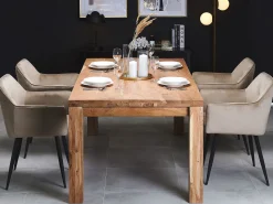 Esstisch Akazienholz Hellbraun 180 X 90 Cm Tesa