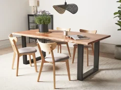 Esstisch Akazienholz Hellbraun 200 X 95 Cm Heby