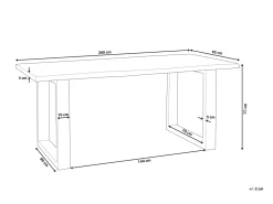 Esstisch Akazienholz Hellbraun 200 X 95 Cm Heby