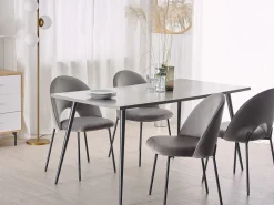 Esstisch Betonoptik / Schwarz 160 X 80 Cm Santiago