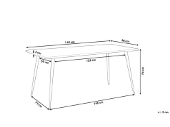 Esstisch Betonoptik / Schwarz 160 X 80 Cm Santiago