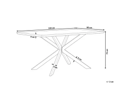 Esstisch Betonoptik / Schwarz 140 X 80 Cm Spectra