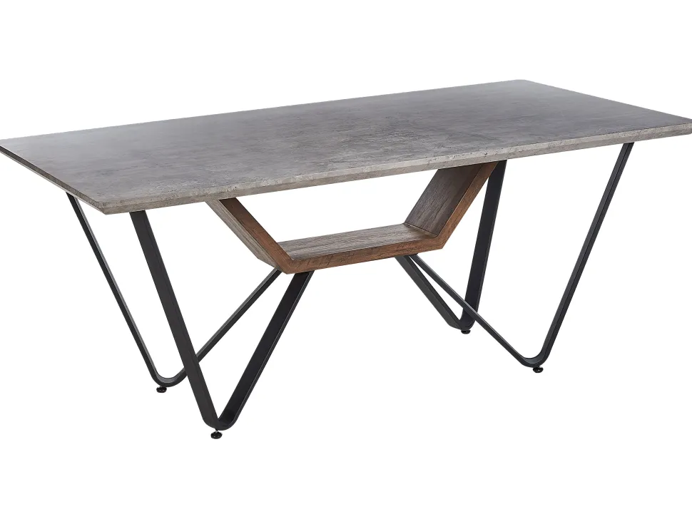 Esstisch Betonoptik / Schwarz 180 X 90 Cm Bandura