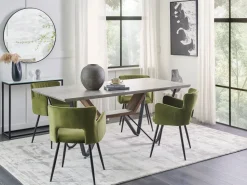 Esstisch Betonoptik / Schwarz 180 X 90 Cm Bandura
