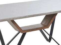 Esstisch Betonoptik / Schwarz 180 X 90 Cm Bandura