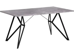 Esstisch Betonoptik/Schwarz 160 X 90 Cm Buscot