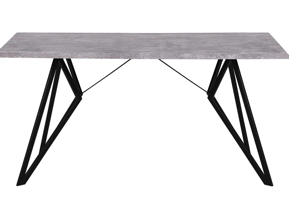 Esstisch Betonoptik/Schwarz 160 X 90 Cm Buscot