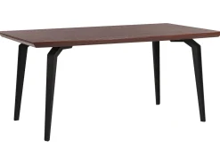 Esstisch Dunkler Holzfarbton / Schwarz 160 X 90 Cm Amares