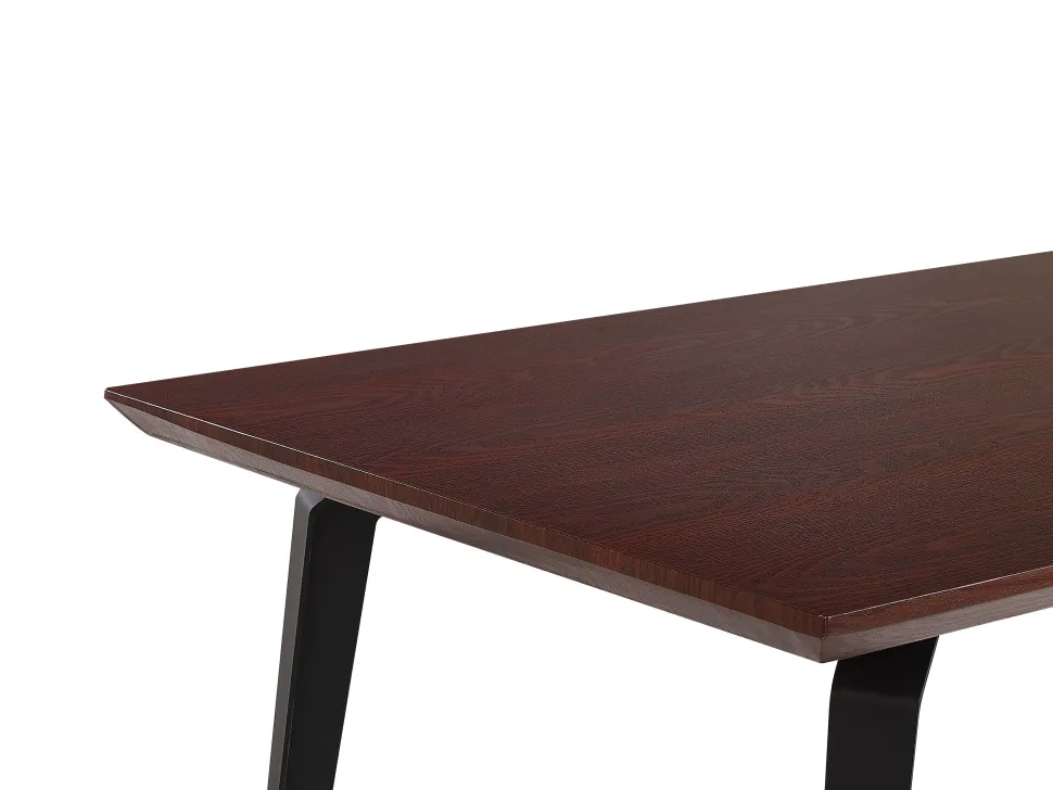 Esstisch Dunkler Holzfarbton / Schwarz 160 X 90 Cm Amares
