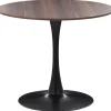 Esstisch Dunkler Holzfarbton / Schwarz 90 Cm Boca