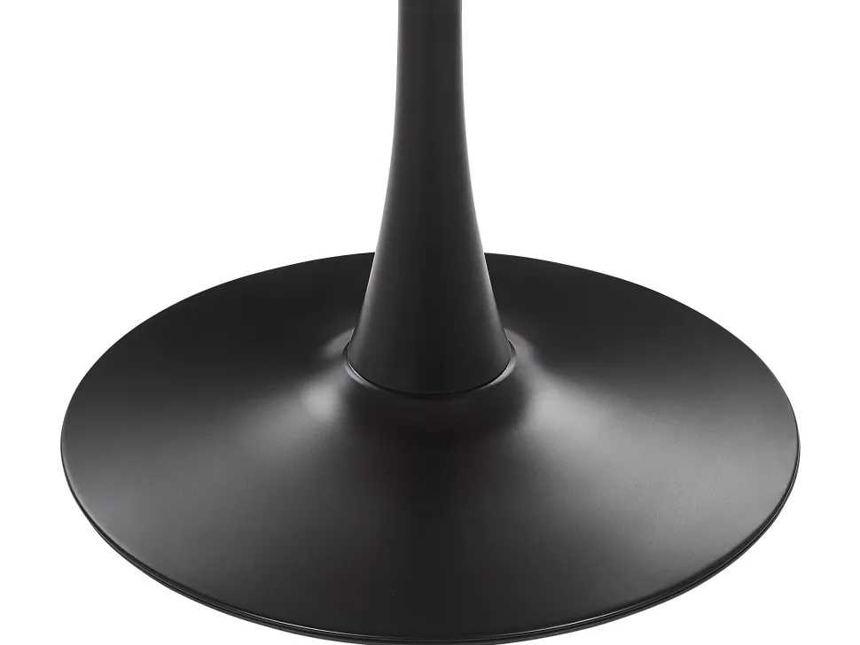 Esstisch Dunkler Holzfarbton / Schwarz 90 Cm Boca