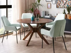 Esstisch Dunkler Holzfarbton 120 Cm Tymis