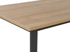 Esstisch Dunkler Holzfarbton / Schwarz 160 X 80 Cm Berlin