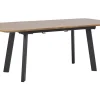 Esstisch Dunkler Holzfarbton / Schwarz 160/200 X 90 Cm Ausziehbar Salvador