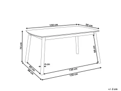 Esstisch Dunkler Holzfarbton 150 X 90 Cm Elba