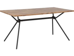 Esstisch Dunkler Holzfarbton / Schwarz 160 X 90 Cm Amsterdam