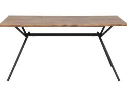 Esstisch Dunkler Holzfarbton / Schwarz 160 X 90 Cm Amsterdam