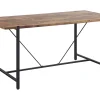 Esstisch Dunkler Holzfarbton / Schwarz 160 X 80 Cm Saritas