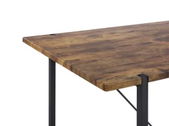 Esstisch Dunkler Holzfarbton / Schwarz 160 X 80 Cm Saritas