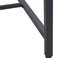 Esstisch Dunkler Holzfarbton / Schwarz 160 X 80 Cm Saritas