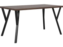 Esstisch Dunkler Holzfarbton / Schwarz 140 X 80 Cm Bravo
