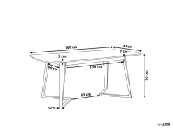 Esstisch Dunkler Holzfarbton 180 X 90 Cm Huxter