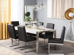 Esstisch Edelstahl Weis 180 X 90 Cm Arctic I