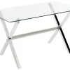 Esstisch Glas / Edelstahl Silber 130 X 70 Cm Florin