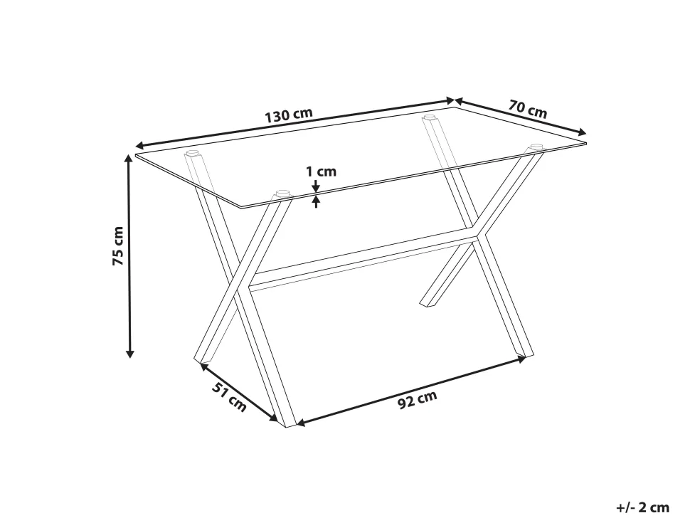Esstisch Glas / Edelstahl Silber 130 X 70 Cm Florin