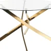 Esstisch Glas Transparent / Gold 120 Cm Maramo