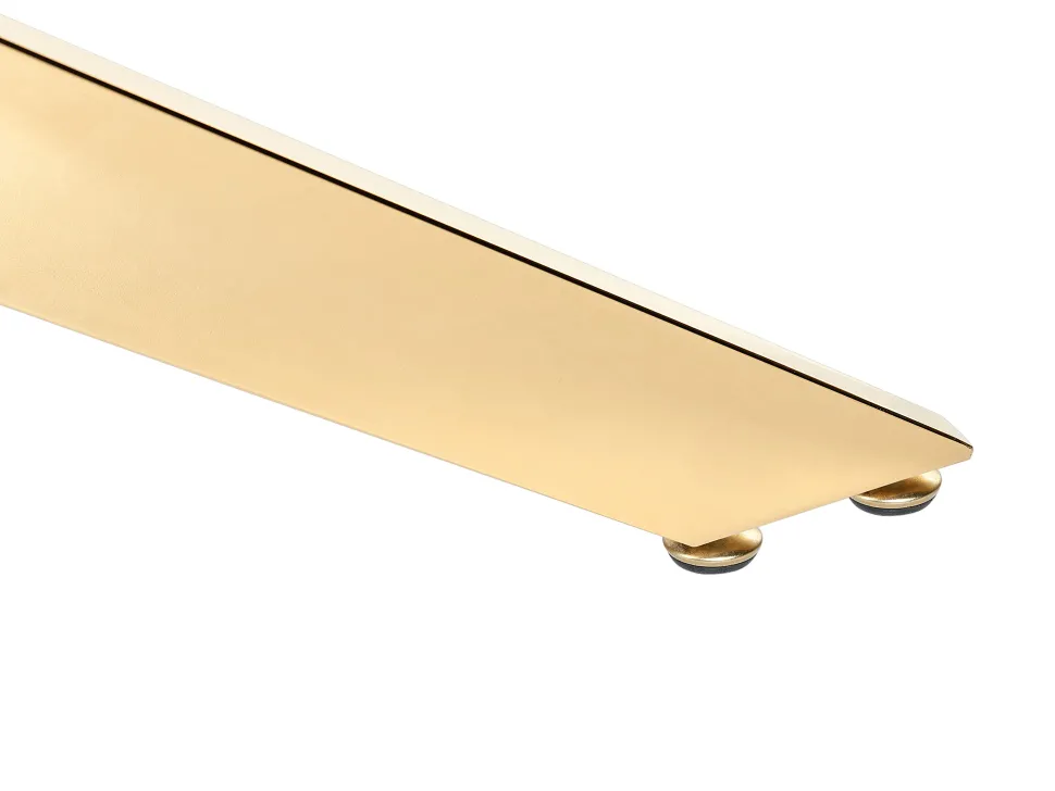 Esstisch Glas Transparent / Gold 120 Cm Maramo