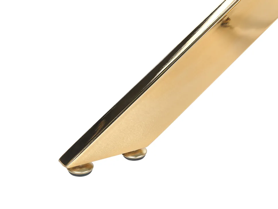 Esstisch Glas Transparent / Gold 120 X 70 Cm Maramo