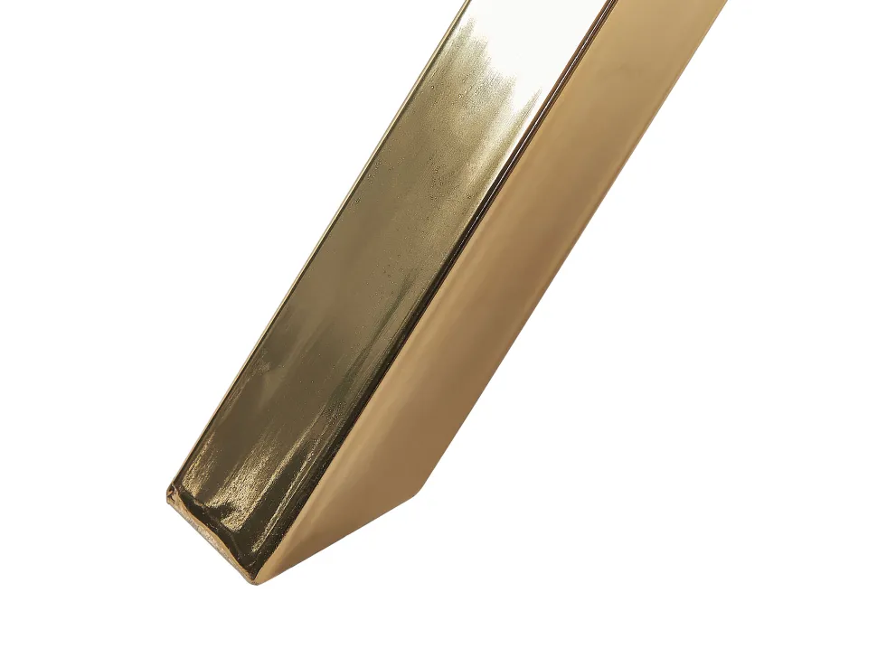 Esstisch Glas Transparent / Gold 90 Cm Savoni