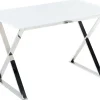 Esstisch Glasplatte Weis Und Silber 120 X 70 Cm Attica