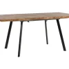Esstisch Heller Holzfarbton / Schwarz 140 / 180 X 90 Cm Ausziehbar Harlow
